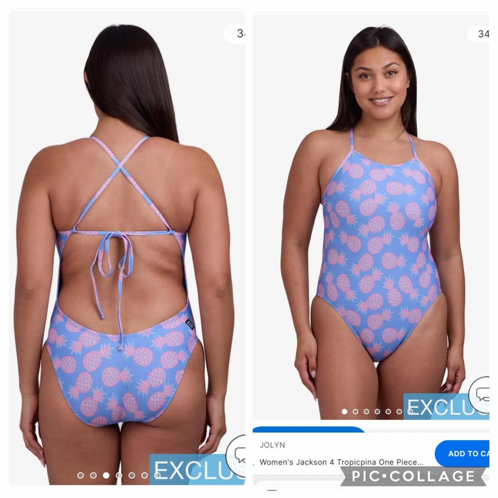 JOLYN Women's Jackson 4 tie back one piece Tropicpina size 32 - New